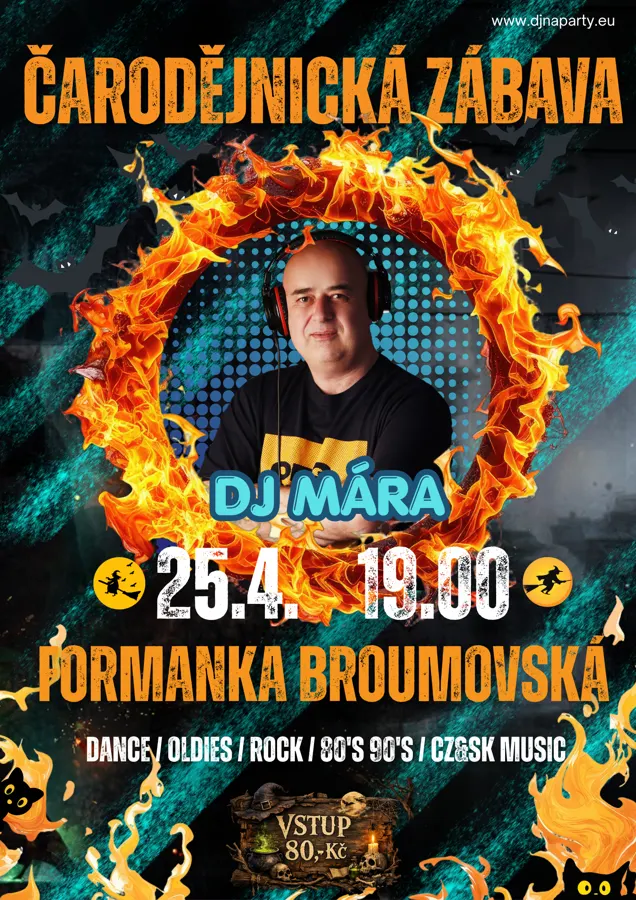 Plakát: Čarodějnická zábava, Formanka Broumovská