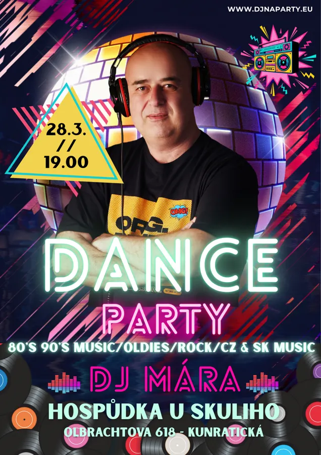 Plakát: Dance party, Hospůdka U Skuliho